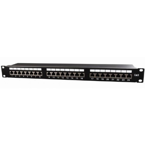 Патч-панель 19 24xRJ-45 FTP cat.6, 1U, тип 110 Cablexpert (NPP-C624-002)