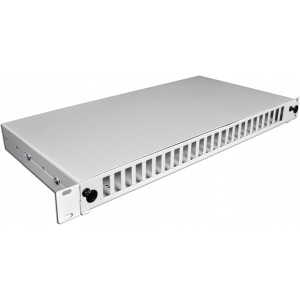 Патч-панель 1U, 48 портів 24 SCDuplex, порожня, 2xPG13.5, 2xPG11 CMS (UA-FOP24SCD-G)