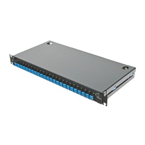 Патч-панель Corning 1U, 24xLC Duplex adapt., 48 pigtails, splice cassettes, SM, OS2, LAN1 (LAN1-48AE-PGTL-B)