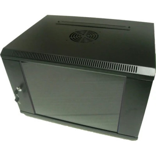 Шафа настінна Hypernet 6U 19 600x350 (WMNC-35-6U-FLAT-AC-BLACK)