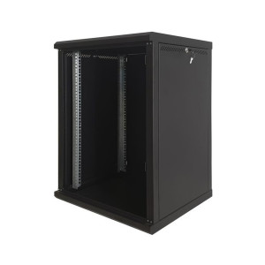 Шафа настінна Eserver 12U 600х600х637 (Ш*Г*В), скло (ES-Е1260B)