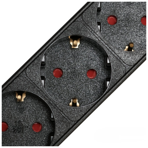 Силовий блок 0U 24 роз. нім. станд., 32А, з індикат., шнур 3х4мм2, 3 м Kingda (KD-PDU-EU-1U-24P)