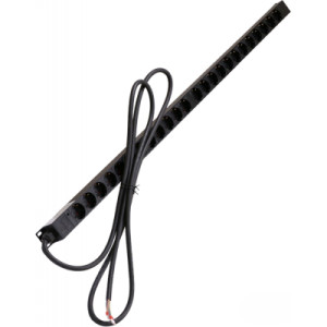 Силовий блок 0U 24 роз. нім. станд., 32А, з індикат., шнур 3х4мм2, 3 м Kingda (KD-PDU-EU-1U-24P)