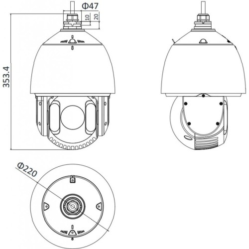 Камера відеоспостереження Hikvision DS-2DE7430IW-AE (PTZ 30х)