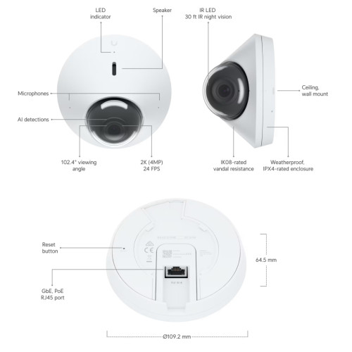 Камера відеоспостереження Ubiquiti UVC-G4-DOME