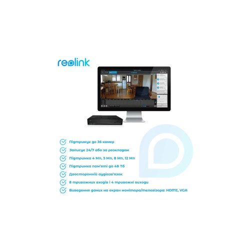Реєстратор для відеоспостереження Reolink RLN36