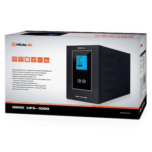 Пристрій безперебійного живлення REAL-EL HOME UPS-1000 (EL122100002)