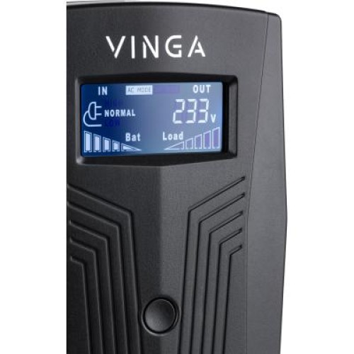 Пристрій безперебійного живлення Vinga LCD 600VA plastic case (VPC-600P)