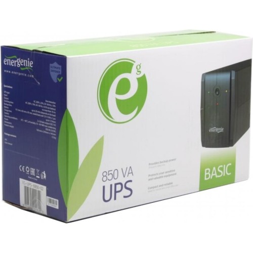 Пристрій безперебійного живлення EnerGenie 850 VA, Basic Series (EG-UPS-B850-02)