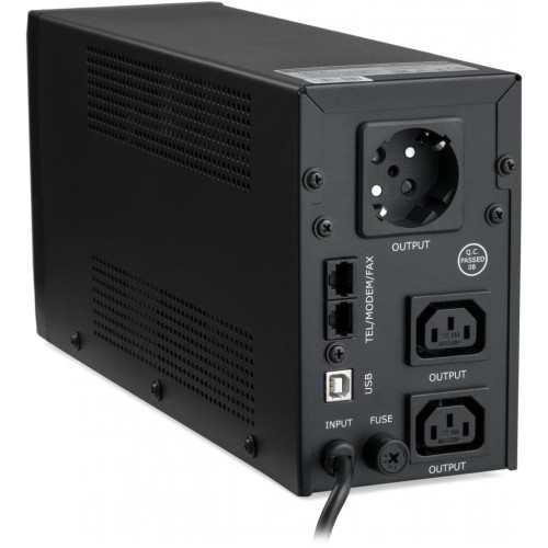 Пристрій безперебійного живлення Vinga LED 650VA metal case with USB (VPE-650PRMU)