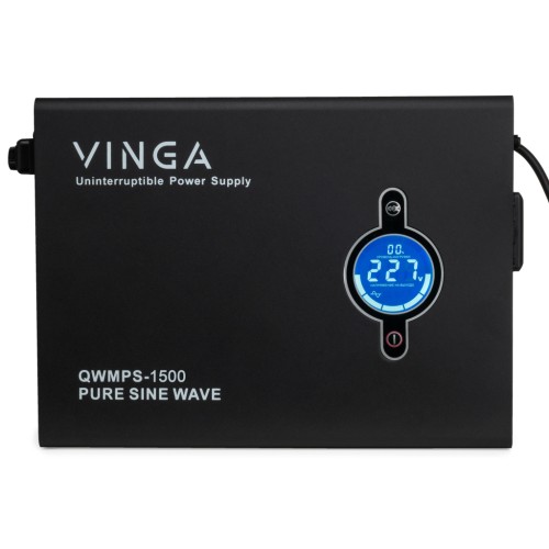 Пристрій безперебійного живлення Vinga QWMPS-1500 1500VA LCD (QWMPS-1500)