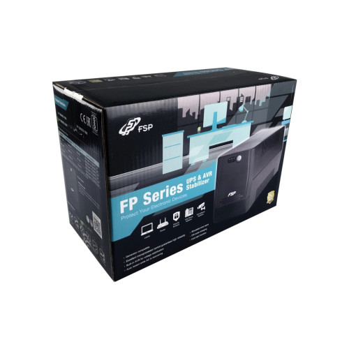 Пристрій безперебійного живлення FSP FP1000, 1000VA Schuko (PPF6000601)