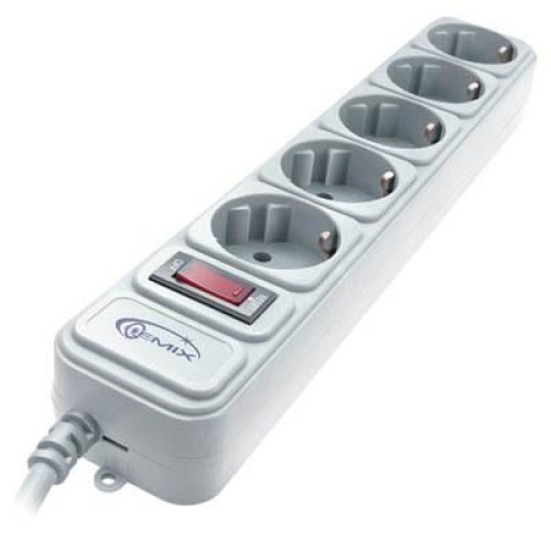 Мережевий фільтр живлення Surge protector 1.8m Gemix (Gemix 1.8m Grey)