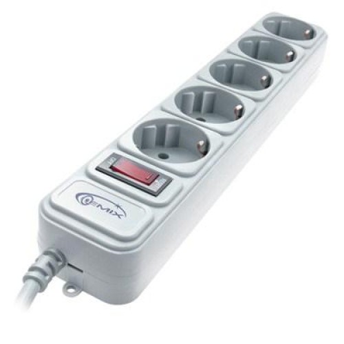 Мережевий фільтр живлення Gemix Surge protector 5m (Gemix 5m W)