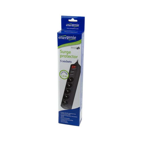 Мережевий фільтр живлення EnerGenie SPG5-C-5, 5 розеток, 1.5 м (SPG5-C-5)