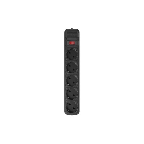 Мережевий фільтр живлення Maxxter SPM5-G-10B чорний, 3 м кабель, 5 розеток (SPM5-G-10B)