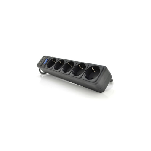 Мережевий фільтр живлення Merlion 5 розеток, 1,8 м + 2*USB (B518U)