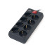 Мережевий фільтр живлення REAL-EL REAL-EL RS-8 PROTECT, 1.8m, black (EL122300021)