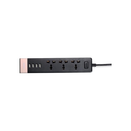 Мережевий фільтр живлення Remax 3xPlug-4хUSBх 2.1А (RU-S2-EU-BLACK)