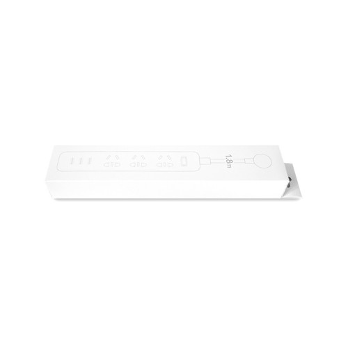 Мережевий фільтр живлення Xiaomi KingMi Power Strip, 3 розетки, 3 USB, 1.8m (QMCXB33CHTM)