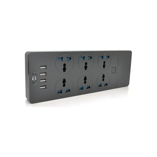 Мережевий фільтр живлення Voltronic TВ-Т12, 6роз, 4*USB Black (ТВ-Т12-Black)