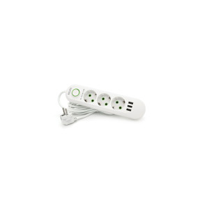 Мережевий фільтр живлення Voltronic F03U, 3роз EU, 3*USB White (F03U-White)