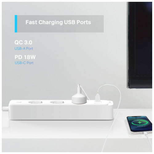 Мережевий фільтр живлення TP-Link Tapo P300