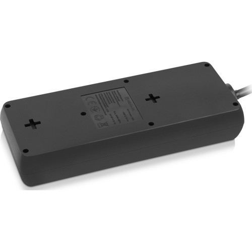Мережевий фільтр живлення REAL-EL RS-PROTECT 805 5m, black (EL122300043)