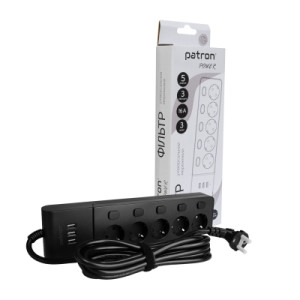 Мережевий фільтр живлення Patron SP-1653-USB