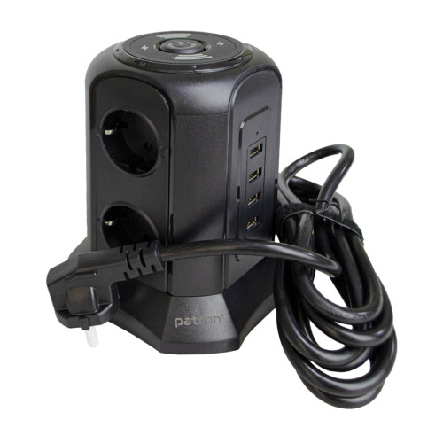 Мережевий фільтр живлення Patron SP-1663-USBTW