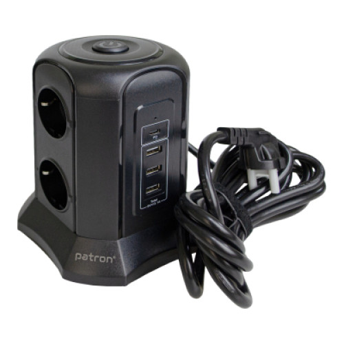 Мережевий фільтр живлення Patron SP-1663-USBT (EXT-PN-SP-1663-USBT) Мережевий фільтр живлення Patron SP-1663-USBT (EXT-PN-SP-1663-USBT)