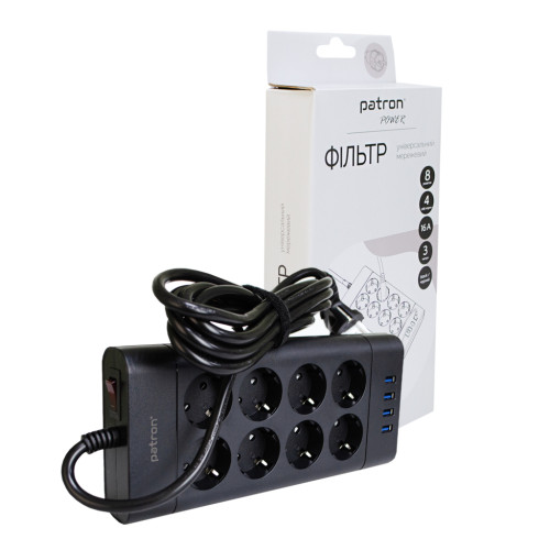 Мережевий фільтр живлення Patron SP-1683-USB (EXT-PN-SP-1683-USB) Мережевий фільтр живлення Patron SP-1683-USB (EXT-PN-SP-1683-USB)