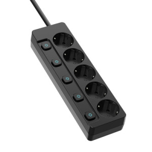 Мережевий фільтр живлення ColorWay CW-PSEA52SBK 5 розеток2м (CW-PSEA52SBK)