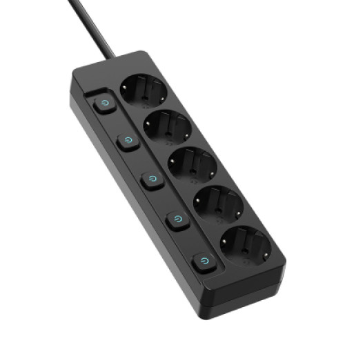 Мережевий фільтр живлення ColorWay CW-PSEA52SBK 5 розеток2м (CW-PSEA52SBK)