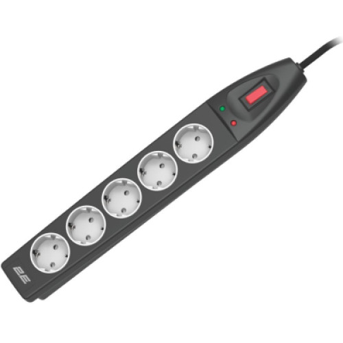 Мережевий фільтр живлення 2E 2E-SP515M5BK 5m (2E-SP515M5BK) Мережевий фільтр живлення 2E 2E-SP515M5BK 5m (2E-SP515M5BK)