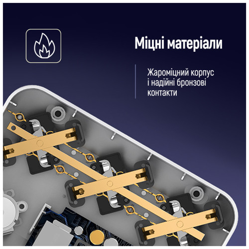 Мережевий фільтр живлення ColorWay CW-CHE36PDB, 3 розетки/ 3USB + 3TYPE-C 2M (CW-CHE36PDB)