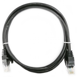 Патч-корд Eserver 1м, Cat.5e, UTP, 0.51, Cu, PVC (CAT.5E UTP CORD-1M-BLACK)