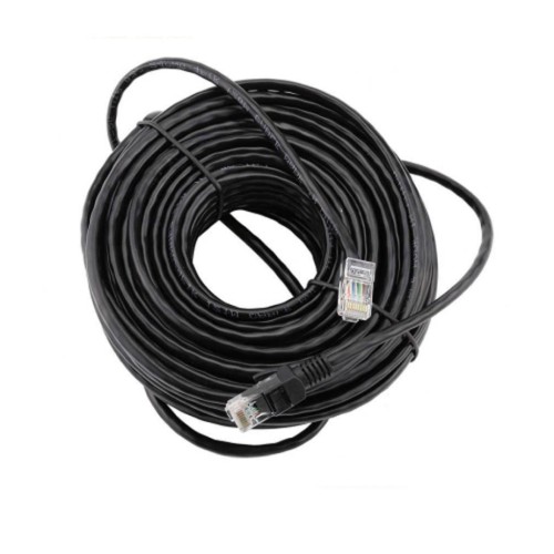 Патч-корд 30м, RJ-45, Cat.5e, CCA, біметал, чорний Ritar (PCR-CCA/30Bk)