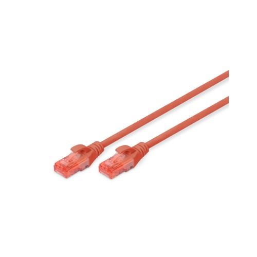 Патч-корд 0.25м, CAT 6 UTP, AWG 26/7, Cu, LSZH, red Digitus (DK-1617-0025/R)