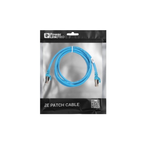 Патч-корд 1.50м S/FTP Cat 6 CU PVC 26AWG 7/0.16 blue 2E (2E-PC6SFTPCOP-150BL)