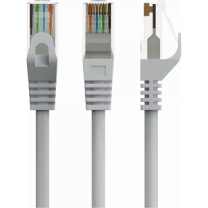 Патч-корд 0.25м UTP cat 6 CU gray Cablexpert (PP6U-CU-0.25M)