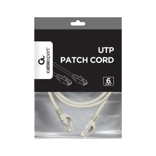Патч-корд 0.5м UTP cat 6 CU gray Cablexpert (PP6U-CU-0.5M)