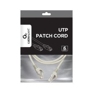 Патч-корд 1.5м UTP cat 6 CU gray Cablexpert (PP6U-CU-1.5M)