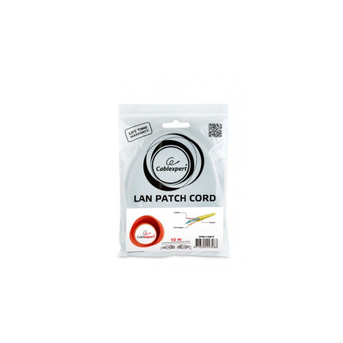 Патч-корд 10м UTP cat 6 CCA yellow Cablexpert (PP6U-10M/Y)