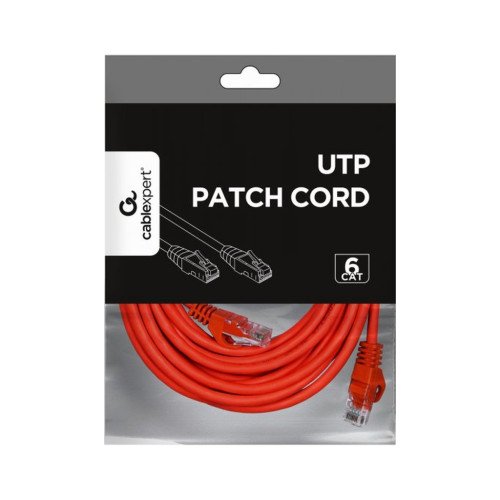 Патч-корд 10м UTP cat 6 CCA red Cablexpert (PP6U-10M/R)