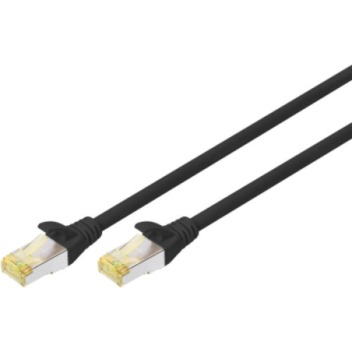 Патч-корд 3м CAT 6a S-FTP, AWG 26/7, Cu, PVC, black Digitus (DK-1644-A-030/BL)