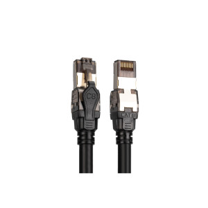 Патч-корд 1м, S/FTP, cat 8.1, AWG 24/7, LSZH, black Digitus (DK-1843-010)