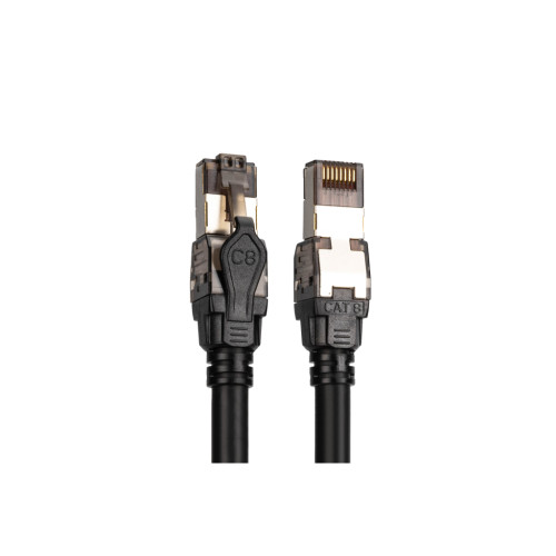 Патч-корд 1м, S/FTP, cat 8.1, AWG 24/7, LSZH, black Digitus (DK-1843-010)