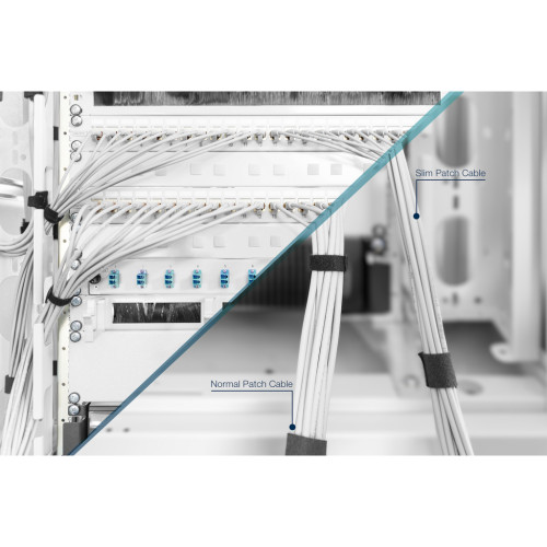 Патч-корд 1м, U-FTP, CAT 6a, AWG 28/7, Cu, LSZH, Slim, grey Digitus (DK-1624-A-010S)