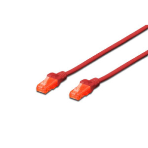 Патч-корд 1м, UTP, cat.6, CCA, AWG 26/7, PVC, red Digitus (DK-1612-010/R)